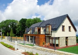 projekty domów, dom bliźniak