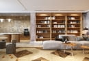 Salon z biblioteką - inspirujące aranżacje