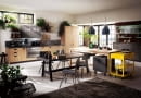 Social kitchen stworzona dla przyjemności zarówno gotowania, jak i spotkań na luzie. Połączono tu różne formy, materiały, kolory, przełamano schematy. To efekt współpracy mocnych marek z różnych światów. Koncept Scavolini & Diesel.