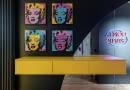 Moc kolorów i surrealizm - aranżacja 80-metrowego mieszkania