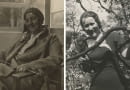 Fot. z lewej:  Barbara Brukalska w holu domu własnego przy ul. Niegolewskiego 8 w Warszawie; Fot. z prawej: Helena Syrkus, lata 30. XX w., fotografia, zbiory Muzeum Sztuki w Łodzi