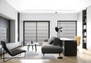 Minimalistyczne mieszkanie w czerni i bieli