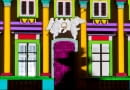 Mapping na fasadzie Pałacu Wilanowskiego