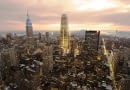 An artist's rendering of Vornado Realty Trust's proposed 67-story building (C), known as 15 Penn Plaza, is seen in this undated handout photo. A soaring new office tower in New York would disturb views of the Empire State Building and diminish the signature symbol of the city's skyline, the famous skyscraper's managers said on Monday at city council hearings. REUTERS/Pelli Clarke Pelli Architects/Handout (UNITED STATES - Tags: CITYSCAPE BUSINESS) FOR EDITORIAL USE ONLY. NOT FOR SALE FOR MARKETING OR ADVERTISING CAMPAIGNS