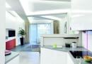 2UWAGA ! PONOWNA PUBLIKACJA WYLACZNIE ZA ZGODA WLASCICIELIWARSZAWA , MIESZKANIE , WNETRZA , KUCHNIA , OSWIETLENIE - PODSWIETLONY SUFIT ,PROJEKT WNETRZA I STYLIZACJA EWA SMUGA / INTERIOR DESIGNFOT. RADOSLAW WOJNARPUBLIKACJA CZTERY KATY NR 7 (262) - 7 2013 PUBLIKACJA CZTERY KATY NR 4 (271) - 4 2014