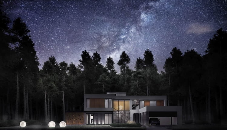 Projekt domu z obserwatorium astronomicznym w Warszawie