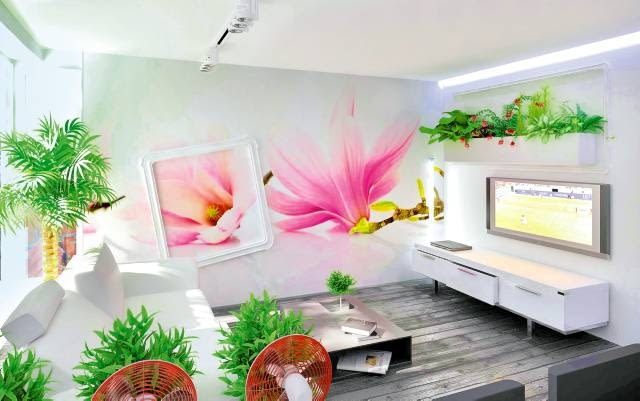 <B>Gdy mowa o dekorowaniu wnętrza, na ogół bierzemy pod uwagę malowanie ścian na modny kolor, tapetowanie, zdobienie naklejkami albo dobieranie podkreślających styl wnętrza tkanin i bibelotów. Tymczasem ciekawym urozmaiceniem wystroju mogą być też oryginalnie wyeksponowane rozwiązania architektoniczne lub niebanalnie zaprojektowana zabudowa meblowa. Oto kilka pomysłów, jak to, co użyteczne, zmienić w dekorację.</B> <BR >Pokój w kwiatach. Rośliny ustawione w donicach to sprawdzony sposób na dodanie wnętrzu ciepła i przytulności. My proponujemy kwietnik stworzony z myślą o pomieszczeniach urządzonych w nowoczesnym stylu. Miniogródek tworzy zamocowany do ściany nad telewizorem pojemnik z płyty MDF (najlepiej wodoodpornej), uszczelniony od wewnątrz folią. Otoczono go sztukaterią i podświetlono od góry.