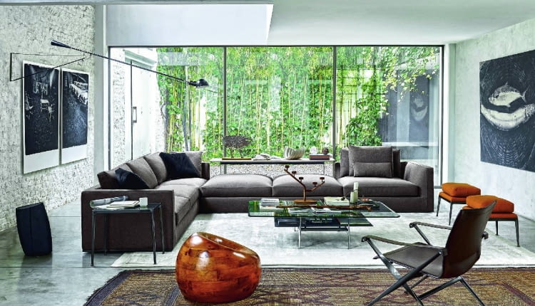 Wnętrze urządzone przez włoską markę B&B Italia, www.bebitalia.com