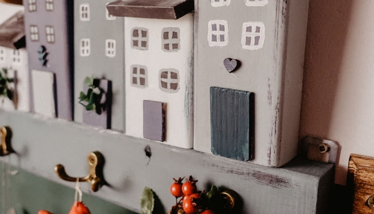 Świąteczna dekoracja - wieszak domek