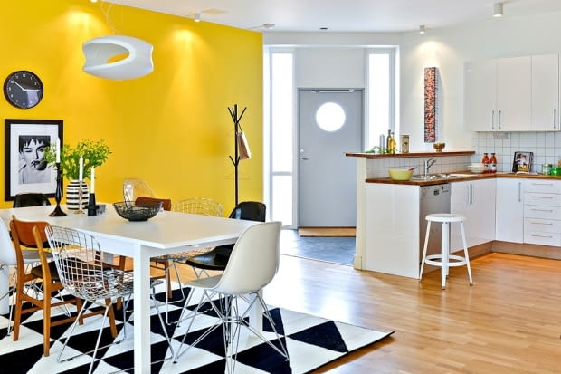 mieszkanie, mieszkanie w skandynawskim stylu, jasne mieszkanie, trzypokojowe mieszkanie