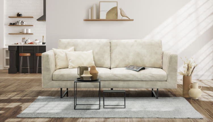 Sofę Gusto można dowolnie konfigurować, więc dostosujesz jej wygląd idealnie pod styl naturalistyczny. Wygodę natomiast zapewnią poduszki z regulowaną częścią górną.