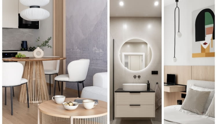 Apartament w Ostródzie - aranżacja w stylu japandi wg Studia Projekt