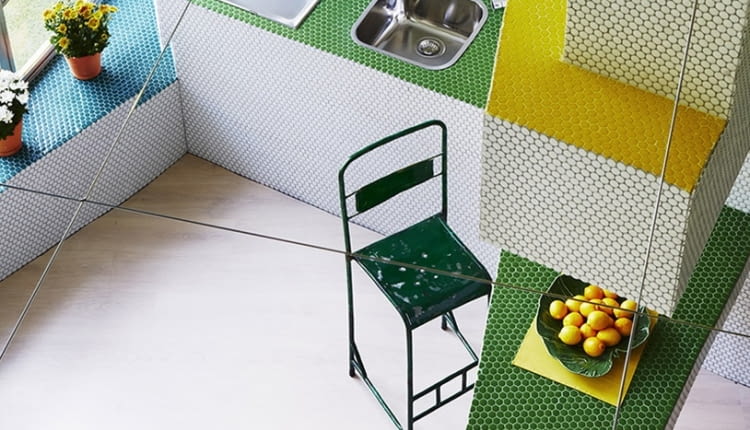 Mieszkanie udekorowane mozaiką