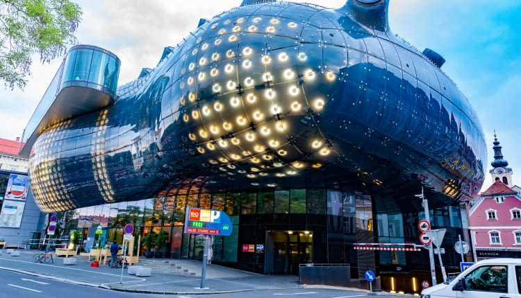 Kunsthaus Graz - Dom Sztuki w Graz.