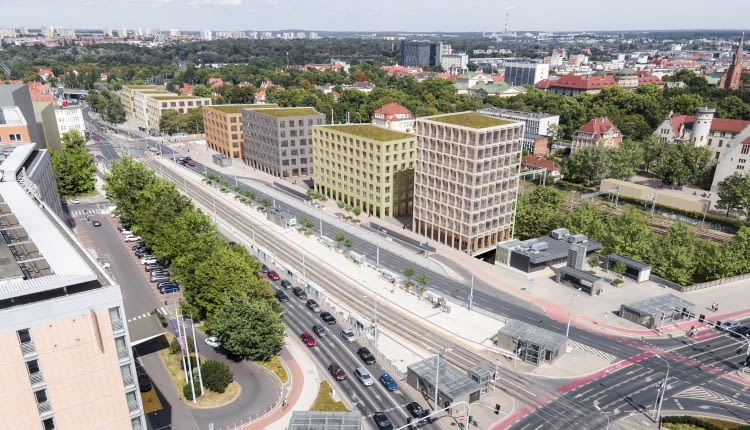 II nagroda w konkursie na zagospodarowanie terenów ul. Roosevelta w Poznaniu