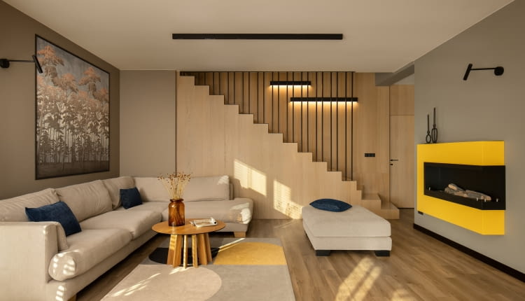 Dom dla 6-osobowej rodziny: aranżacja wnętrz projektu FABRYK-ART