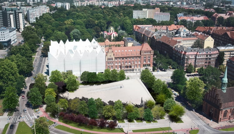Projektowane zazielenienie Centrum Dialogu Przełomy