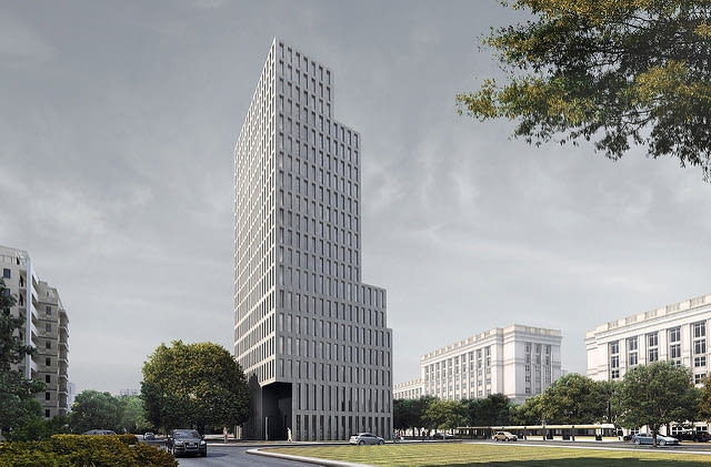 Nowy biurowiec Transportowego Dozoru Technicznego na warszawskim Mokotowie, proj. JEMS Architekci