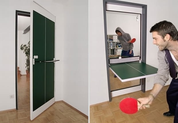najdziwniejsze pomysły, dziwne pomysły, stół, pingpong