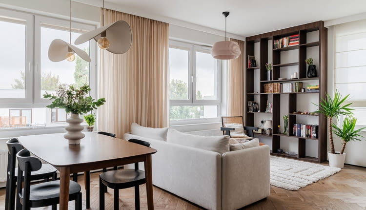 Ciepłe, rodzinne wnętrza - projekt pracowni Deer Design