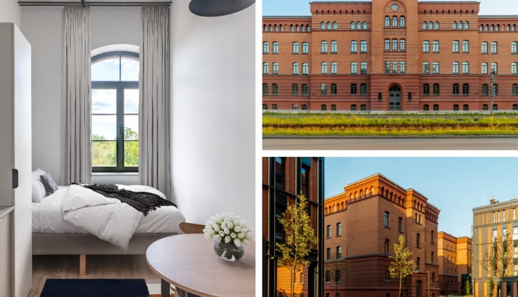 Z lewej: Noli Gdansk Old Town; Z prawej: Czerwone Koszary w Gdańsku