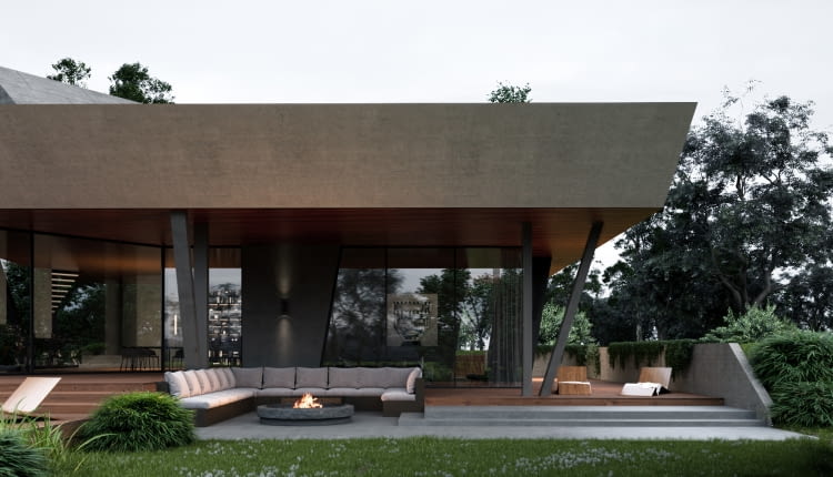 Dom w Wilanowie inspirowany rzeką