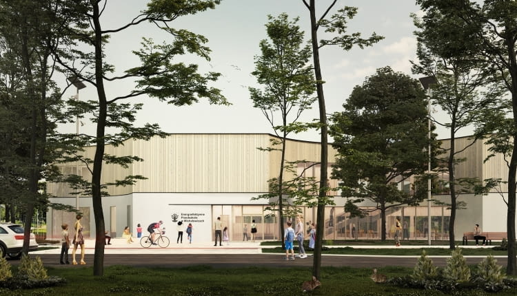 Projekt energoefektywnego przedszkola wraz z zagospodarowaniem terenu w Michałowicach został stworzony przez Filipa Zielińskiego (FAV.Office), Jakuba Wójtowicza (WojtowiczArchitecture) we współpracy z Jackiem Gorczycą