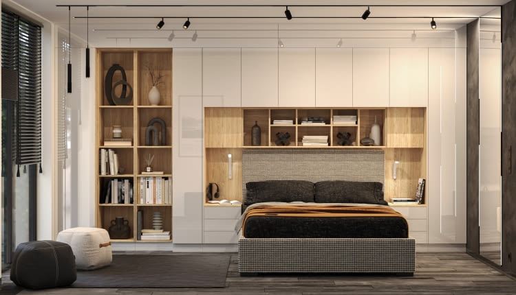 Kolekcję mebli do sypialni Sleep Varia można rozbudować o dodatkowe elementy – stoliki nocne, szafy i regały.