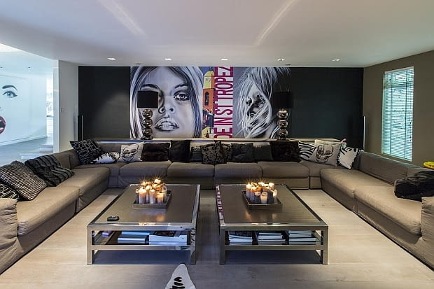 rezydencja, dom, dom w stylu glamour, ekstrawagancki styl, wnętrza