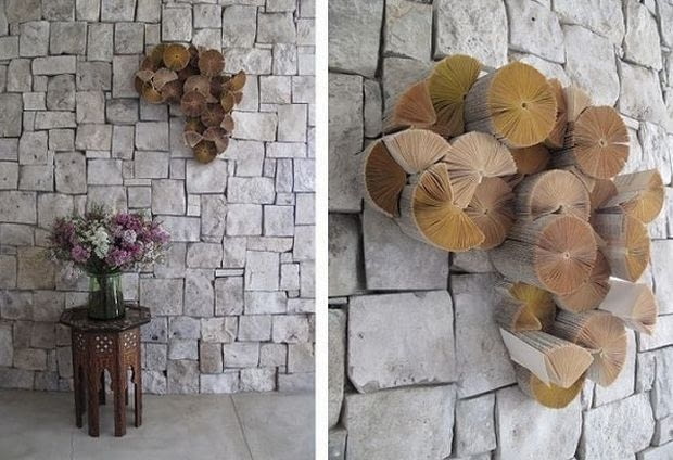 sztuka z książek, książki, design