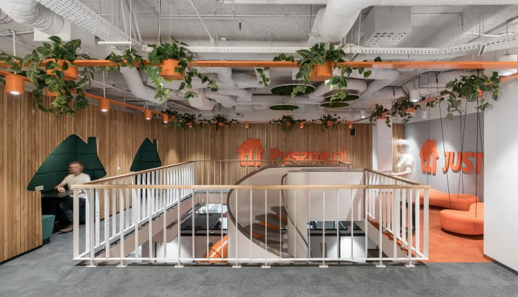 Aranżacja biura Pyszne.pl we Wrocławiu