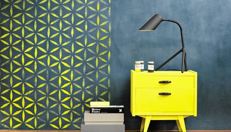 malowanie ściany we wzory