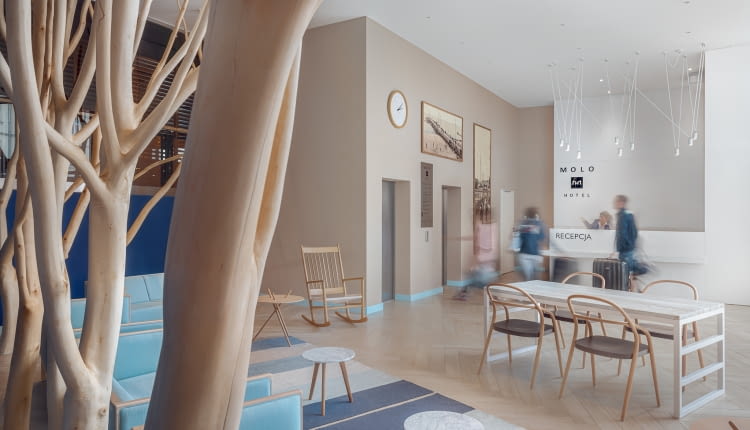Wnętrza hotelu Molo w Sopocie, proj. Sikora Wnętrza