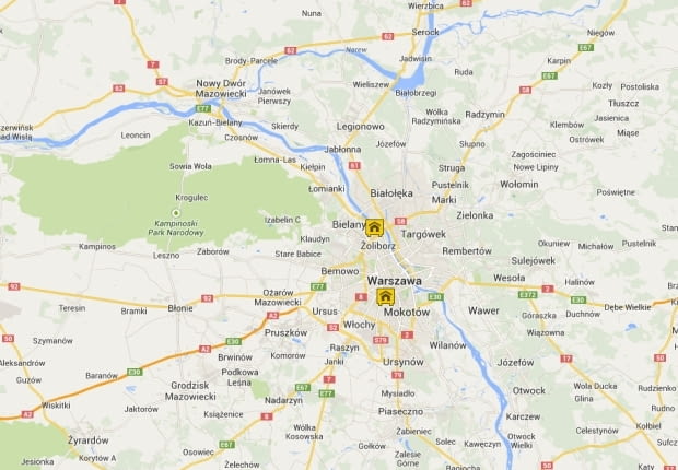 Mapa hoteli owadów