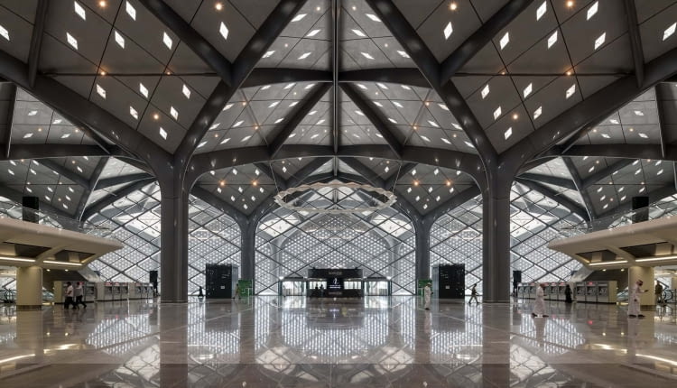 Dworzec szybkiej kolei w Arabii Saudyjskiej. Proj. Foster + Partners.