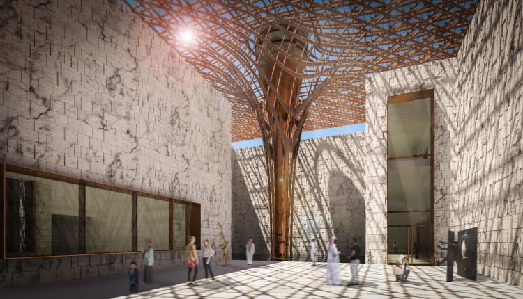 Muzeum Arabskiej Sztuki Współczesnej w Szardży. Proj. AIDA STUDIO - Ronaldo Rodriguez-Leal i Natalia Wrzask.