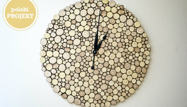 zegar, drewno, surowe drewno, drewniany zegar, zegar z surowego drewna, woodlovers, little