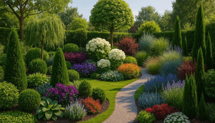 🌿 Plan nasadzeń – aranżacja roślin w ogrodzie ozdobnym