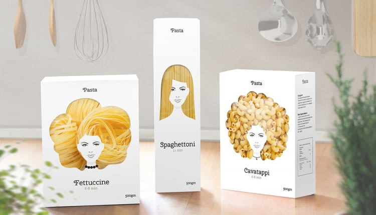 opakowanie makaronu, kreatywne opakowanie, ciekawe opakowanie, dobrze zaprojektowane opakowanie