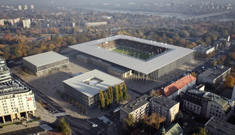Nowy ośrodek Polonii Warszawa. Proj. JSK Architekci.