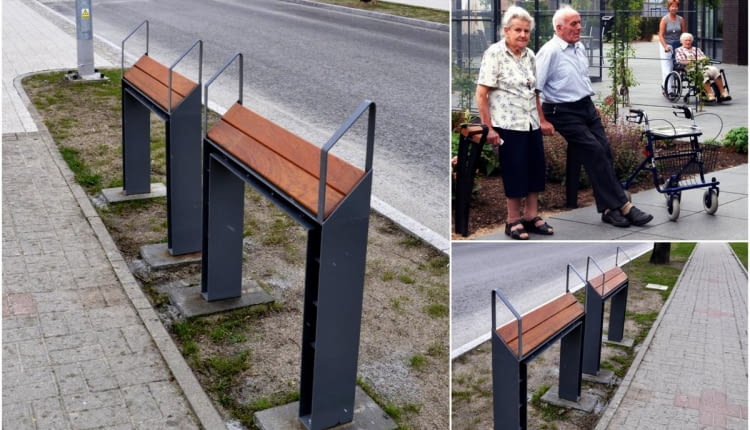 W Gdyni pojawiły się nowe meble miejskie - przysiadki