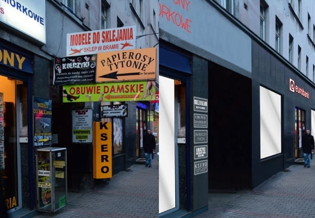 Oczyszczone z reklam kamienice w Katowicach. Niestety tylko wirtualnie.