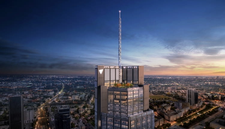 Nowe wizualizacje wznoszonego w centrum Warszawy wieżowca Varso.