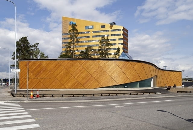 helsinki, finlandia, architektura, drewno, doki, port, budynek