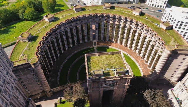 Espaces d’Abraxas pod Paryżem. Proj. Ricardo Bofill