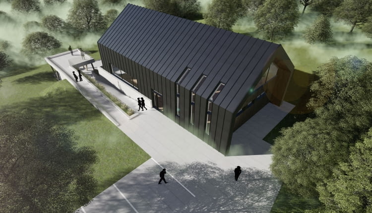 Centrum kultury wsi Zabłędza. Proj. BNG Studio Tuchów