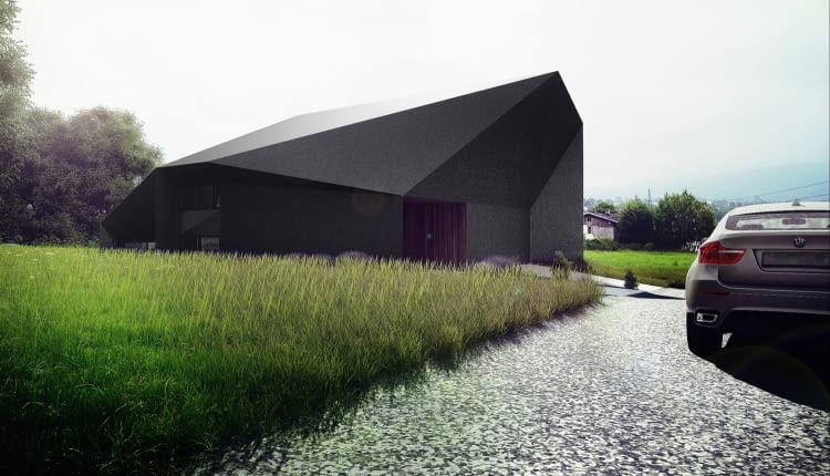 'Czarna skała' - dom jednorodzinny w Bielsku-Białej: projekt