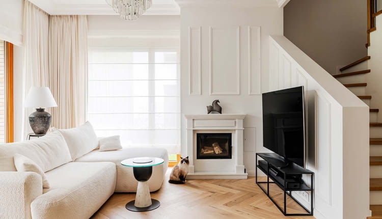 Aranżacja w klasycznym stylu - wnętrza podwarszawskiego domu projektu Deer Design