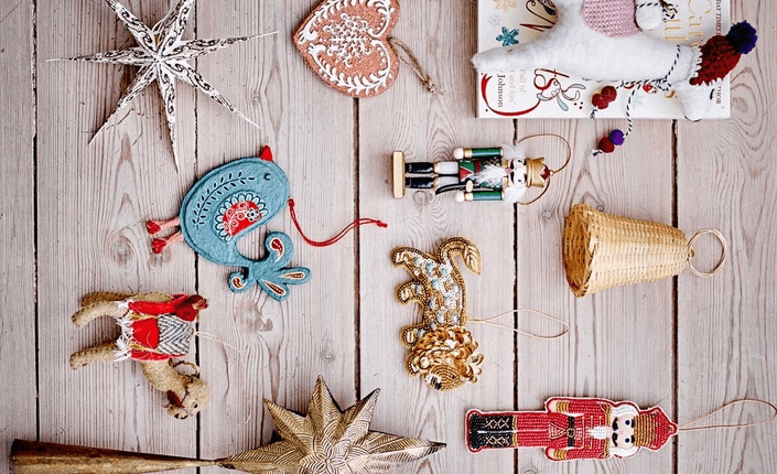 Bloomingville zestaw ozdób choinkowych 6-pack