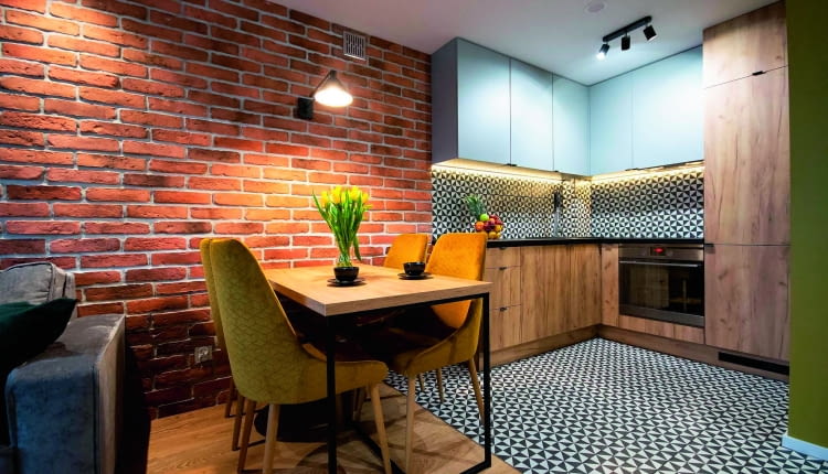 Cegła w aranżacji wnętrza.